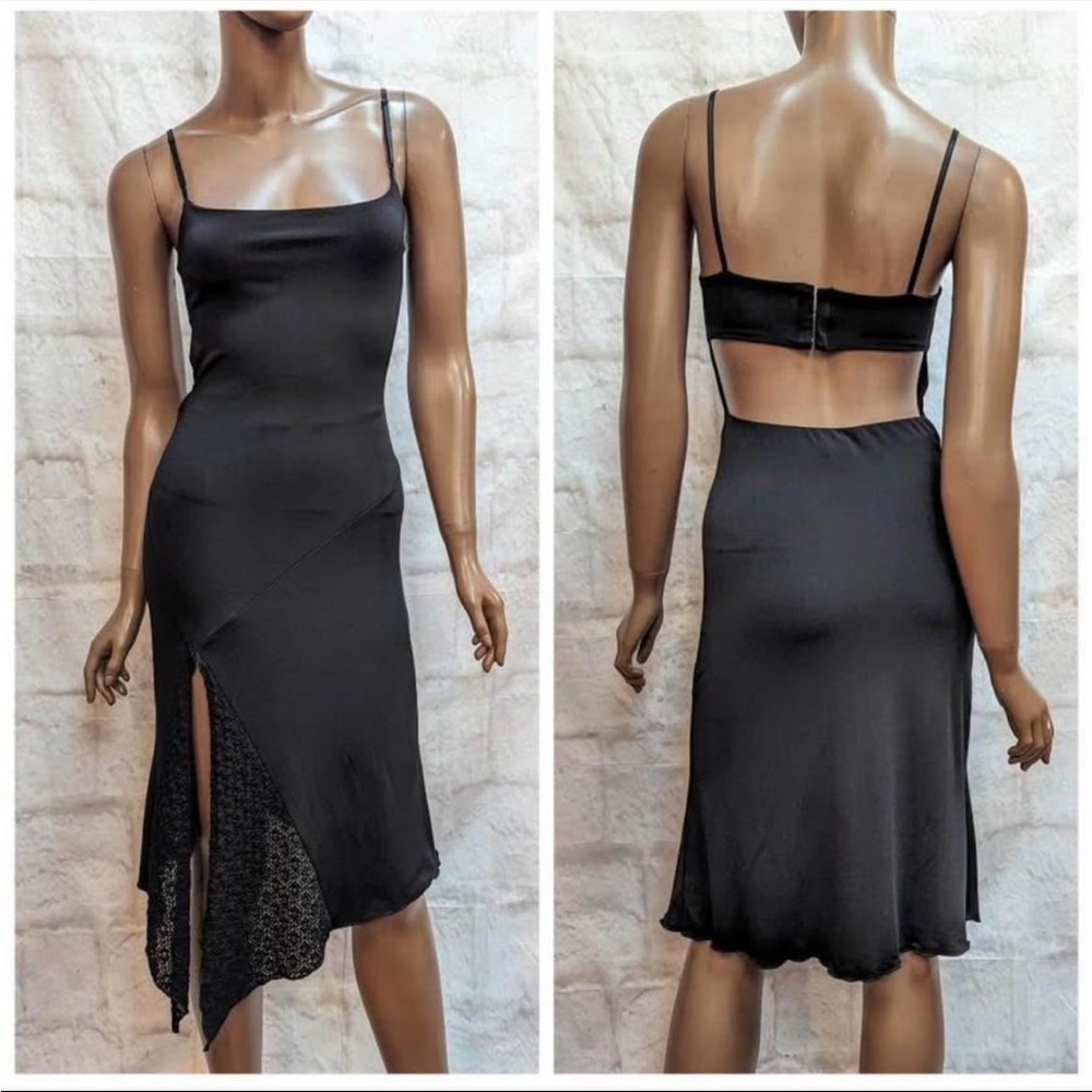 Y2K Black Spaghetti Strap Dress